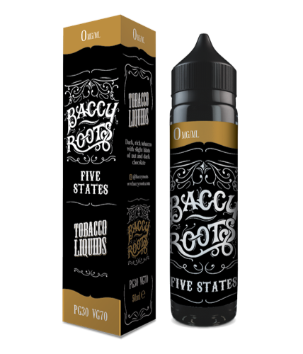 Doozy Five States 50ml E-Liquid Shortfill. A bold, rich blend of Tobacco. A nicely rounded flavour with hints of Dark Chocolate and Butterscotch. A Gorgeous Tobacco Flavour.