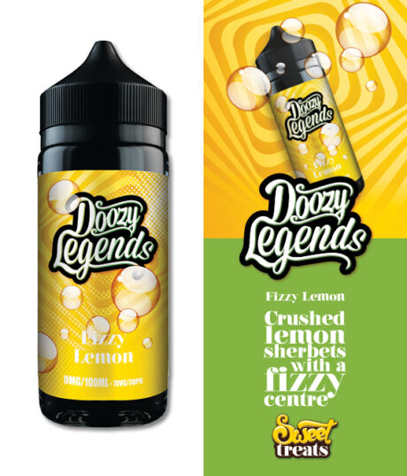Fizzy Lemon Doozy Legends 100ml Tiles 1
