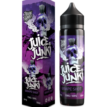 Doozy Grape Shot 50ml E-Liquid Shortfill. A Cocktail of Juicy Red Grapes with a Cool shot of Purple Soda. A Refreshingly Fruity Ice Flavour.