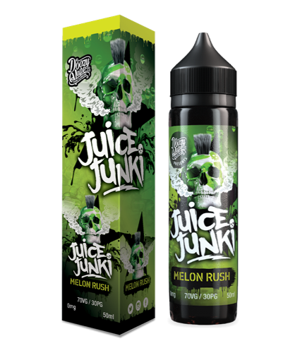 Doozy Melon Rush 50ml E-Liquid Shortfill. Succulent Sweet Honeydew Melon with cubes of ripe Cantaloupe infused with Ice and a touch of Lemon, giving you a rush of flavour.