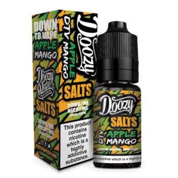 Doozy Salts Apple Mango Nic Salt E-Liquid is a mix of juicy Apples infused with exotic Mangoes. A tantalisingly Tasty Fruity Combination!