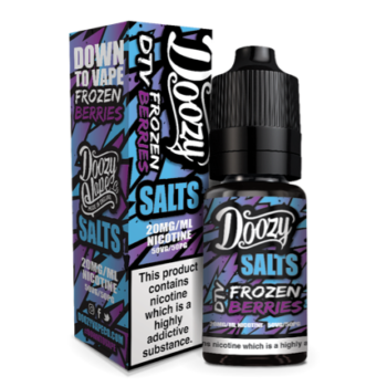 Doozy Salts Frozen Berries Nic Salt E-Liquid has a concoction of Berries and crushed Ice combined together for a cool refreshing vape. Feel the icy chill washed away by a wave of sweet Berries. This amazing flavour delivers the perfect hit!