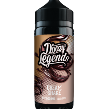 Doozy Legends Dream Shake 100ml E-Liquid Shortfill. A Luxurious Chocolate Cookie Milkshake topped with Whipped Cream. A guilt free pleasure!