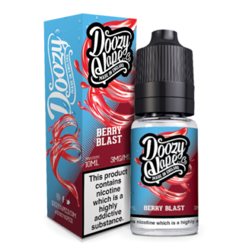 Doozy Berry Blast 10ml E-liquid is a Chilled Cocktail of fresh Strawberries and Sweet Juicy Red Raspberries. Available in 3mg and 6mg Nicotine Strength.