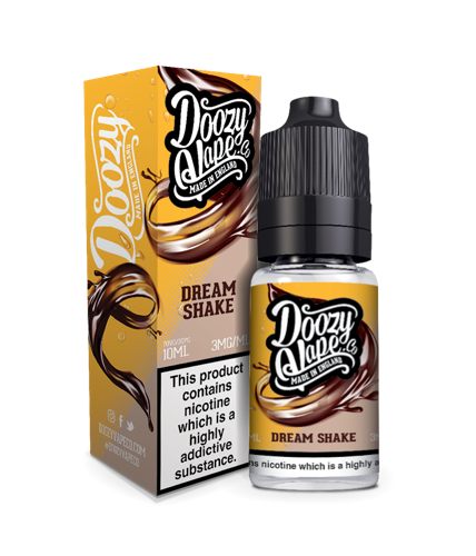 Doozy Dream Shake 10ml E-liquid is by far the best Chocolate Cookie Milkshake you will ever have. Topped with Whipped Cream, its amazingly Tasty. A Multi Award Winning 'Best Dessert' Flavour. Available in 3mg and 6mg Nicotine Strength.