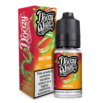 Doozy Nektar 10ml E-liquid. Crisp Juicy Apple mixed with Sweet Mango. Available in 3mg and 6mg Nicotine Strength.