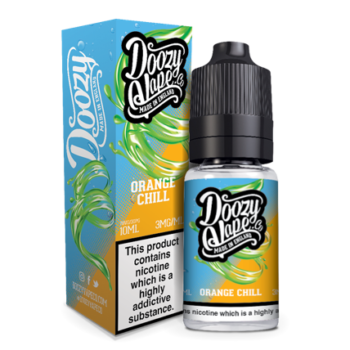 Doozy Orange Chill 10ml E-liquid. Cool Citrus Orange on the rocks with a twist of Lime. Available in 3mg and 6mg Nicotine Strength.