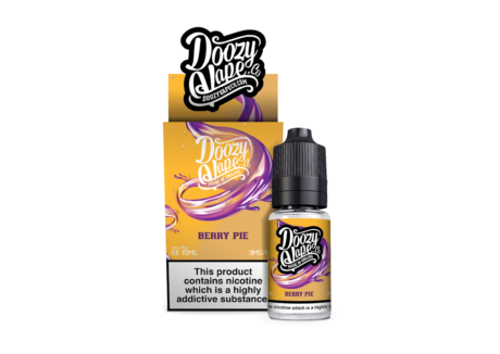 Doozy Berry Pie 10 x 10ml E-liquid. A Fantastic Pastry crumble that melts in your mouth. The Pastry Crust mixed with Tart Berries, it's the perfect combination. Available in 3mg and 6mg Nicotine Strength.