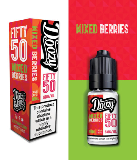 Mixed Berries Doozy Fifty 50 10ml Single Product Tiles