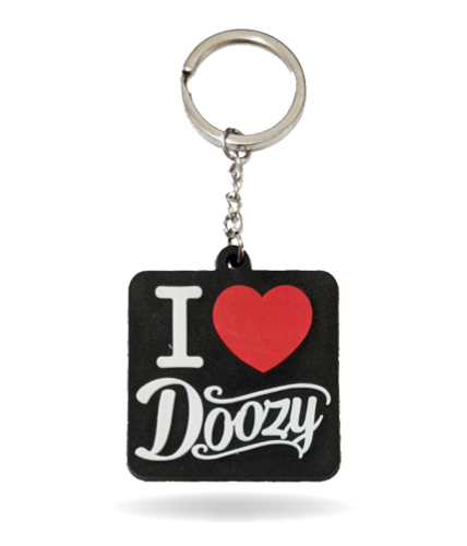 I Love Doozy Keyring. A Super Cool Rubber Keyring to compliment your set of keys. Something you can use on your everyday travels.