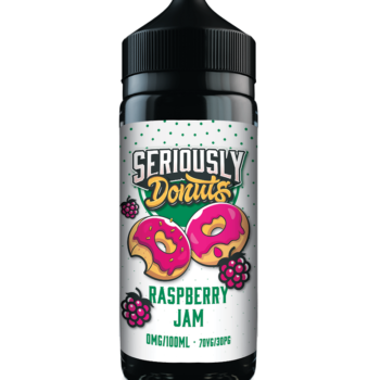 Seriously Donuts Raspberry Jam E-liquid Shortfill. Gorgeously Sweet Raspberry Jam oozing from the centre creating a Fruity layer between each bite!