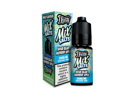 Doozy Mix Salts Sour Blue Raspberry Apple - A Mix of Juicy Red and Blue Raspberries with a Sour Apple Twist. The Taste of Sweet Berries and the Sour Apple is a tantalising combination.