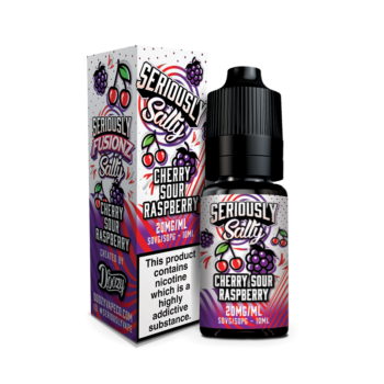 Seriously Fusionz Salty Cherry Sour Raspberry Nic Salt E-liquid - The perfect balance of Sweet Cherries and Tangy Raspberries creating a delicious Fizzy combination.
