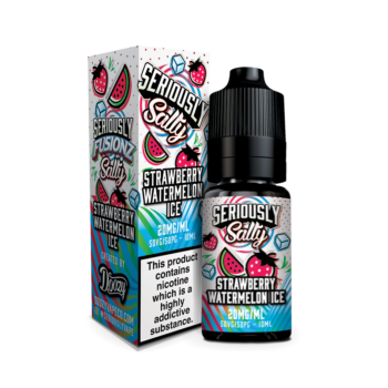 Seriously Fusionz Salty Strawberry Watermelon Ice Nic Salt E-liquid - Sweet Strawberries drenched in Icy Watermelon. An amazingly refreshing flavour.