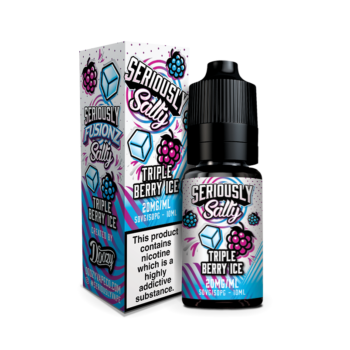 Seriously Fusionz Salty Triple Berry Ice Nic Salt E-liquid - A Juicy Fusion of Mixed Berries with an Icy edge. A Sweet blend of Berry Bliss.