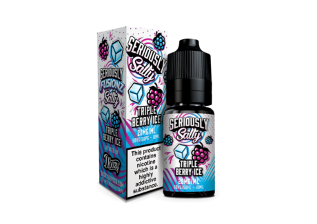 Seriously Fusionz Salty Triple Berry Ice Nic Salt E-liquid - A Juicy Fusion of Mixed Berries with an Icy edge. A Sweet blend of Berry Bliss.