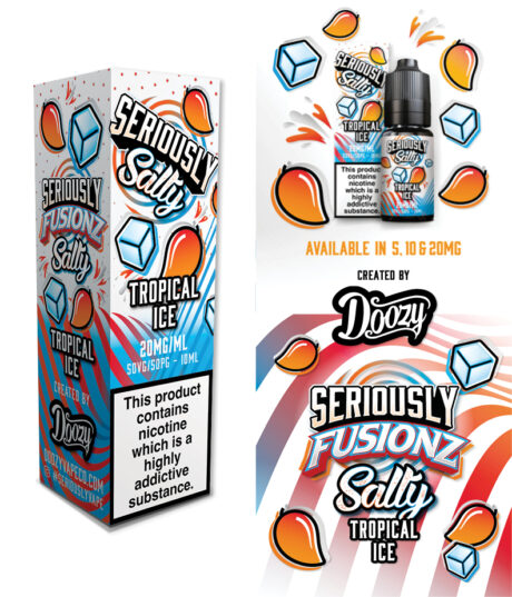 TROPICAL ICE Seriously Fusionz Salty 10ml (Tiles) Small